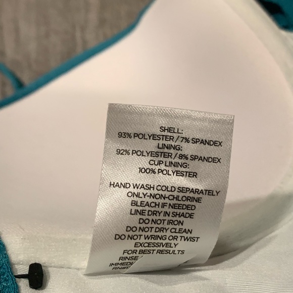 Teal swim suit top 36C - Picture 6 of 8